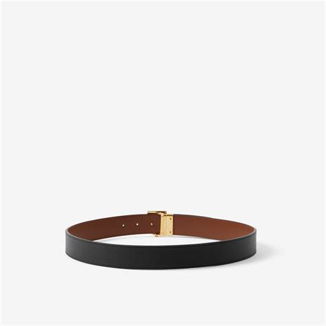 40688501 burberry|Leather Reversible TB Belt in Black/tan/light gold .